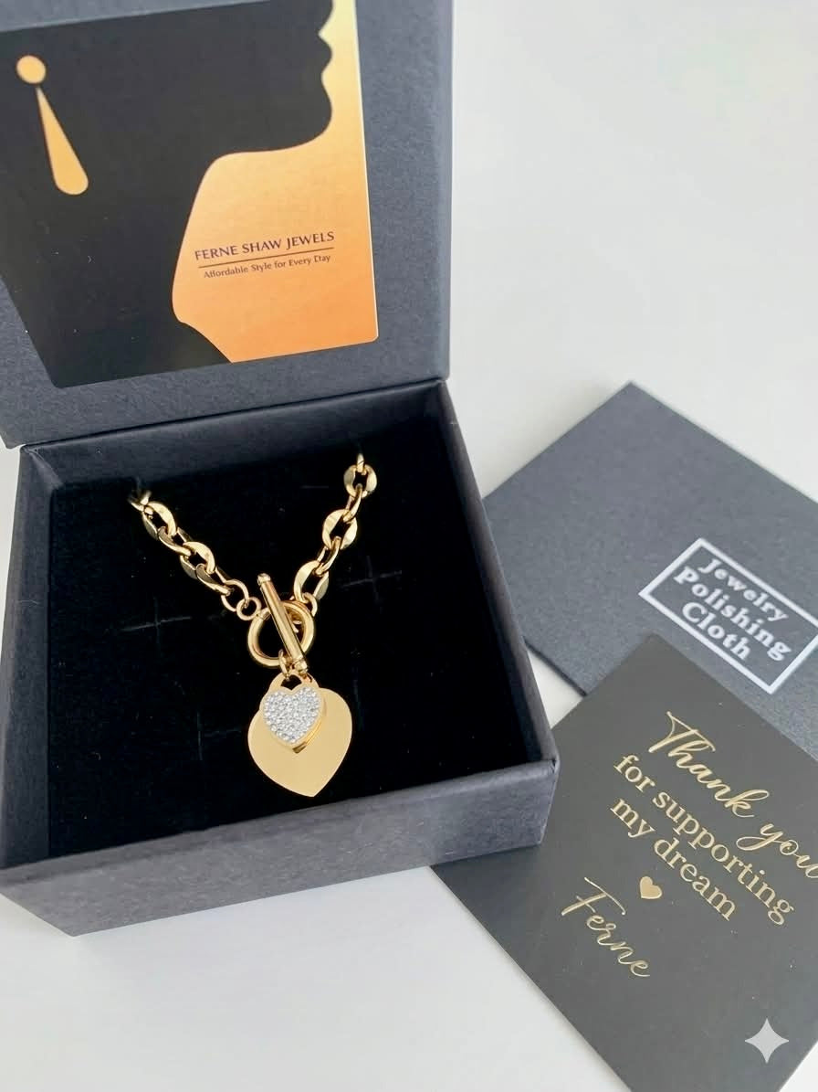 The Amour Duet Gold Plated Necklace