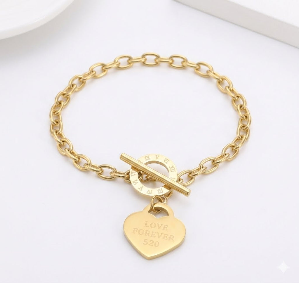 Missy J Gold Plated Heart Bracelet