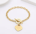 Missy J Gold Plated Heart Bracelet
