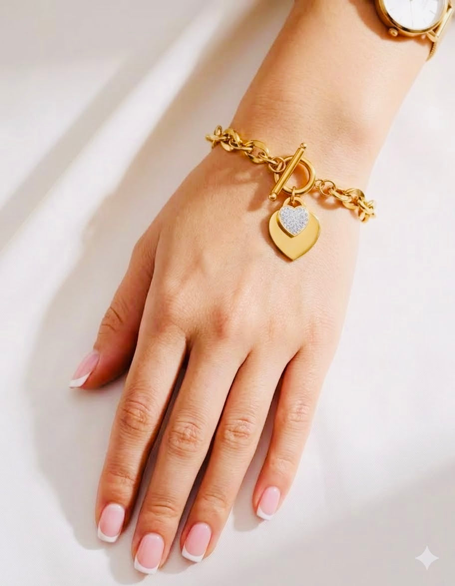 Elegant 18k Gold Plated Twin Flame Bracelet