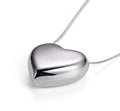 The 18k White Gold Plated Infinite Puff Heart Necklace