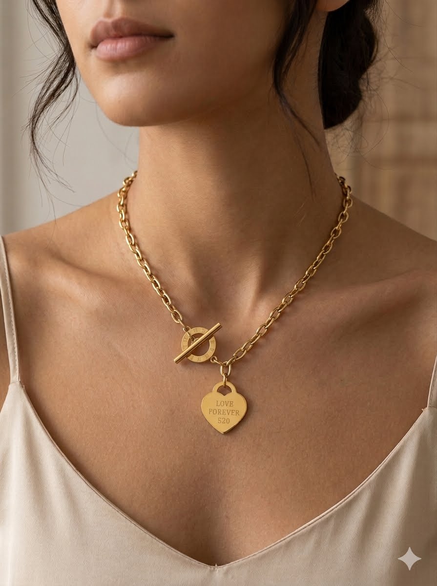 Missy J Gold Plated Heart Pendant Necklace