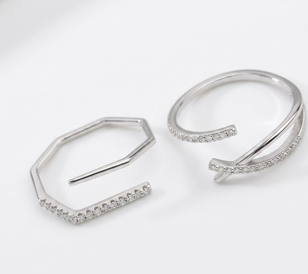 The Divine Stardust Bypass Ring Set