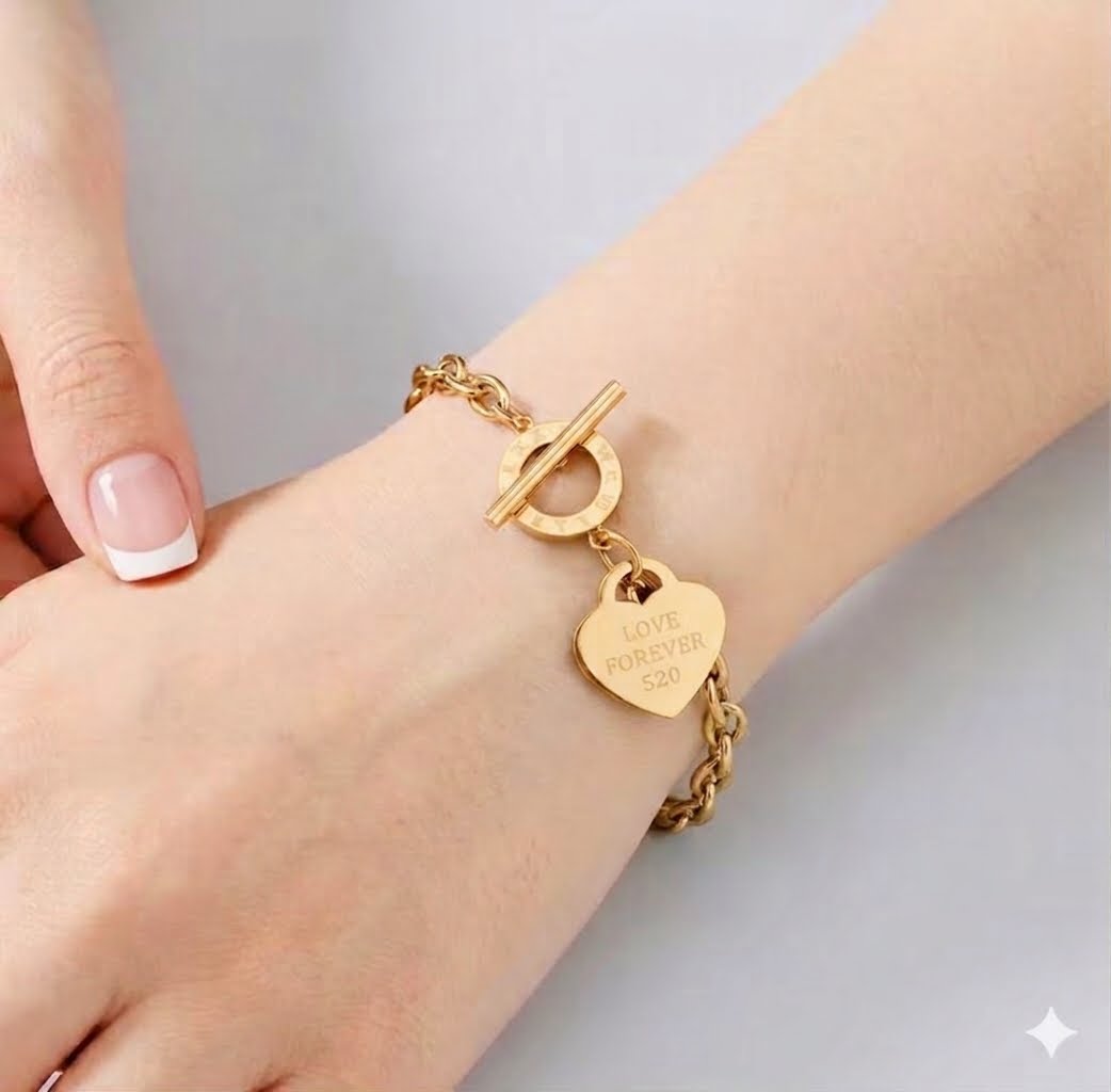 Missy J Gold Plated Heart Bracelet