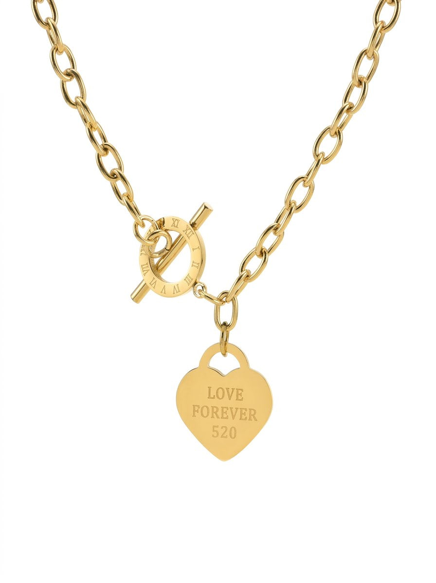 Missy J Gold Plated Heart Pendant Necklace