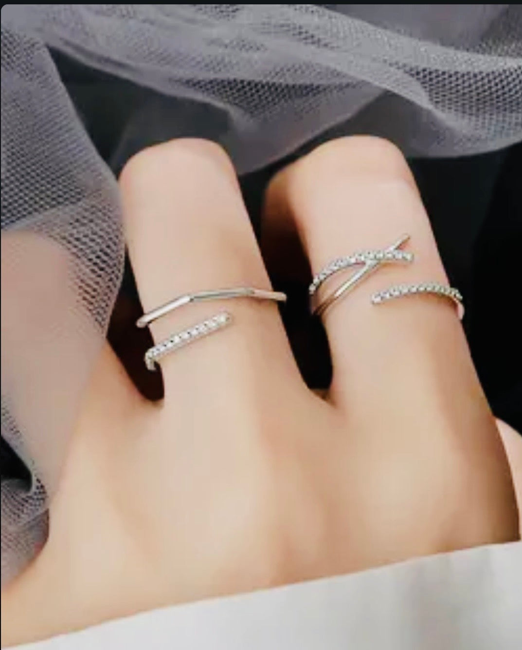 The Divine Stardust Bypass Ring Set