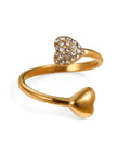 18K Gold Plated Hearts in Harmony Ring